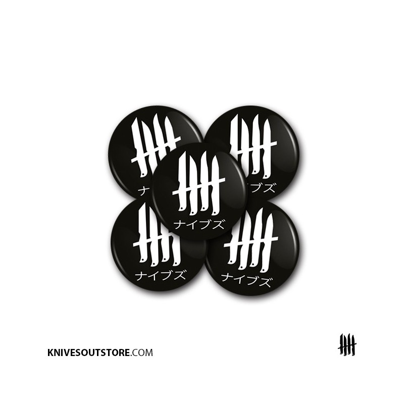 KNVZ "Japan Logo" Badge | Magnet • Black