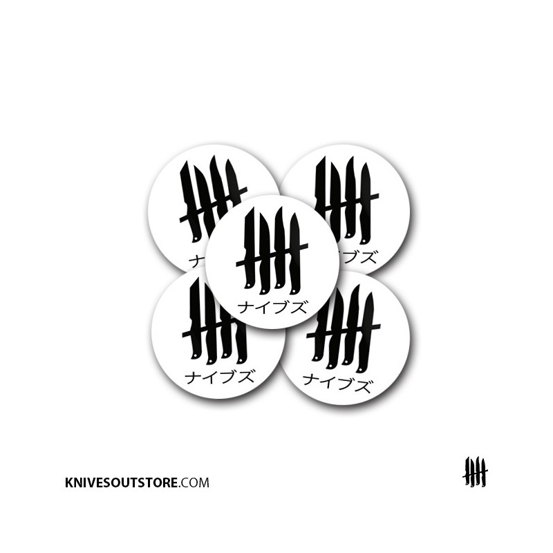 KNVZ "Japan Logo" Badge | Magnet • White