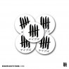 KNVZ "Japan Logo" Badge | Magnet • White