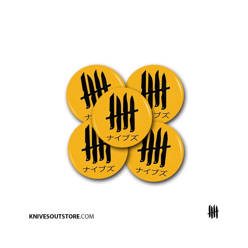 KNVZ "Japan Logo" Badge | Magnet • Yellow