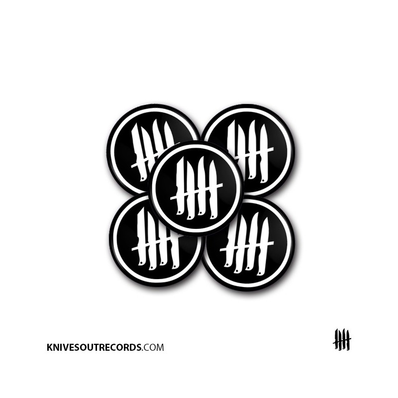 KNVZ "Circled Logo" Badge | Magnet • Black