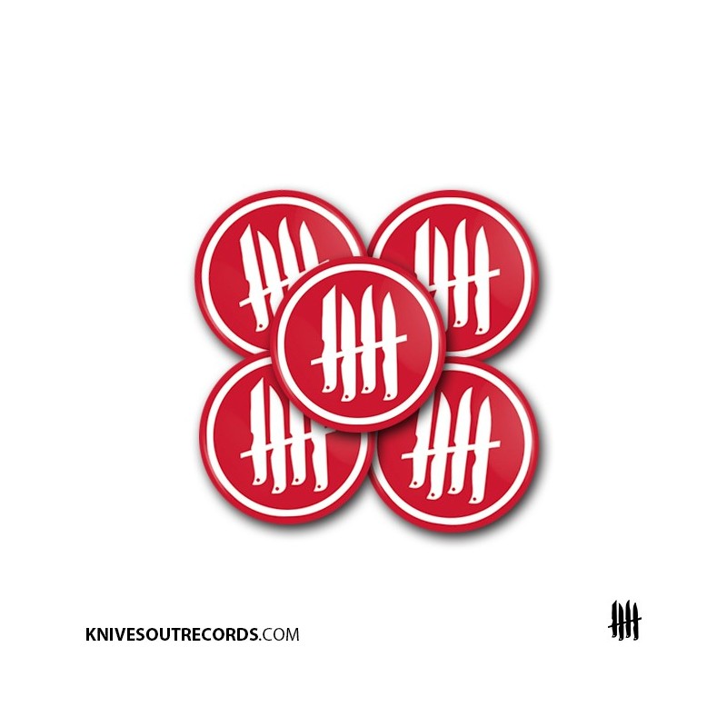 KNVZ "Circled Logo" Badge | Magnet • Red