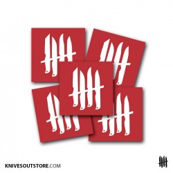 KNVZ "Logo" stickers • Red • M