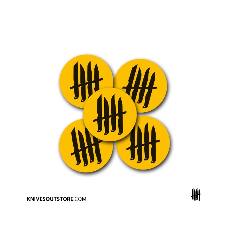 KNVZ "Logo" circle stickers • Yellow • S