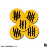 KNVZ "Logo" circle stickers • Yellow • S
