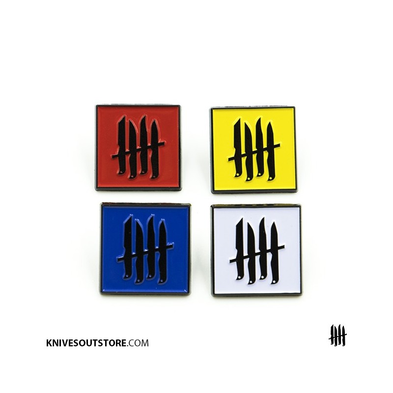 KNVZ "Logo" etched enamel pins Set