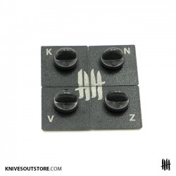 KNVZ "Logo" etched enamel pins Set