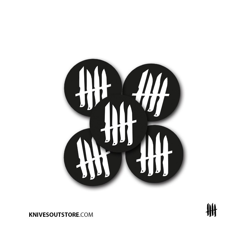 KNVZ "Logo" circle stickers • Black • S