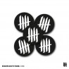 KNVZ "Logo" circle stickers • Black • S