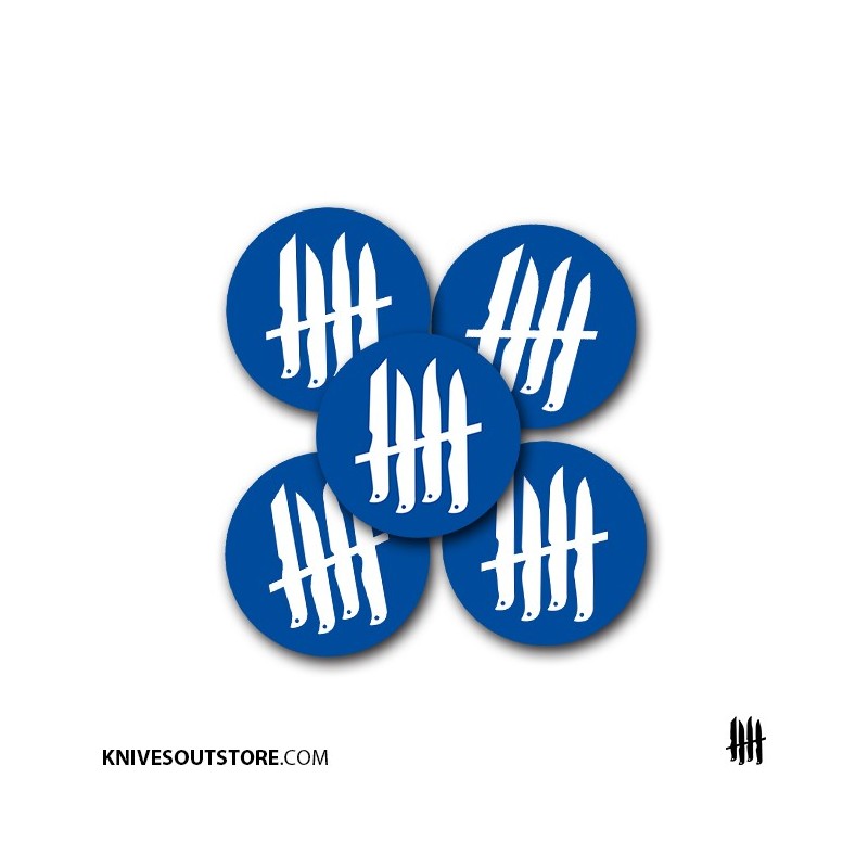 KNVZ "Logo" circle stickers • Blue • S