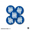 KNVZ "Logo" circle stickers • Blue • S