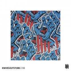 KNVZ "Screaming Hand" Tribute die-cut vinyl Sticker • Blue
