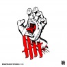KNVZ "Screaming Hand" Tribute die-cut vinyl Sticker • White