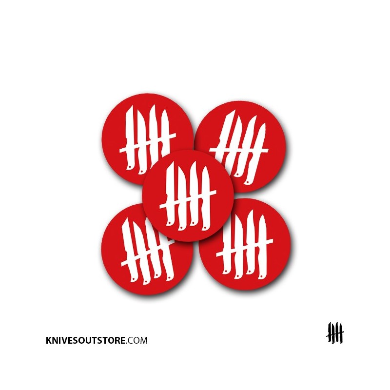 KNVZ "Logo" circle stickers • Red • S