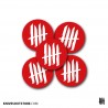 KNVZ "Logo" circle stickers • Red • S