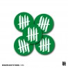 KNVZ "Logo" circle stickers • Green • S
