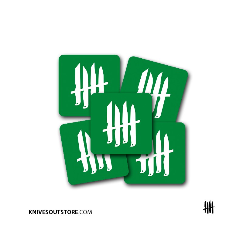 KNVZ "Logo" stickers • Green • Rounded • M
