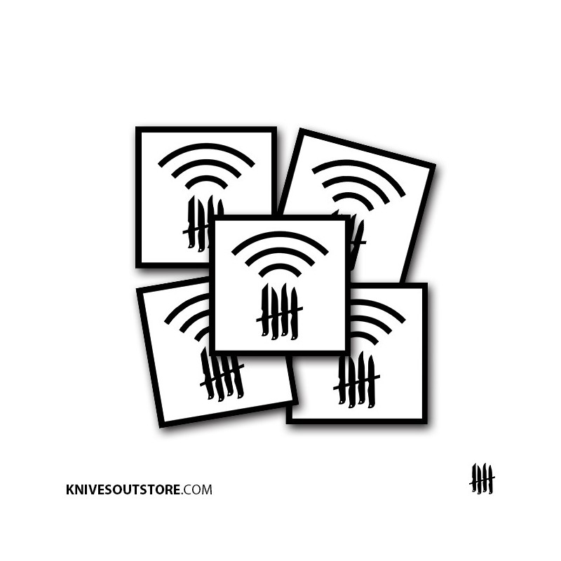 KNVZ "Wifiz" stickers • White • M