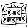 KNVZ "Wifiz" stickers • White • rectangular • L