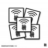 KNVZ "Wifiz" stickers • White • XS