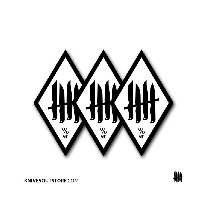 KNVZ "Percenter" stickers • White • M