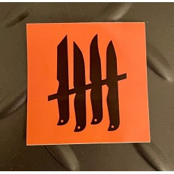 KNVZ "Logo" stickers • Orange • M