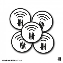 KNVZ "Wifiz" circle stickers • White • M