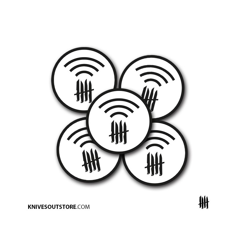 KNVZ "Wifiz" circle stickers • White • M