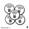 KNVZ "Wifiz" circle stickers • White • M