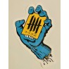 KNVZ "Screaming Hand" Tribute die-cut dot vinyl Sticker • Blue