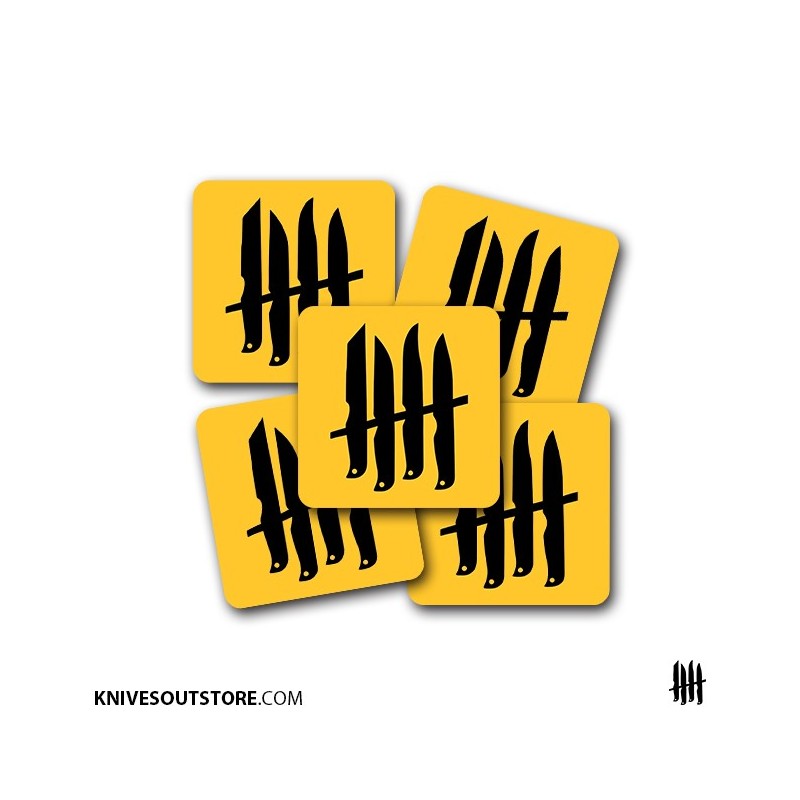 KNVZ "Logo" stickers • Yellow • Rounded • L