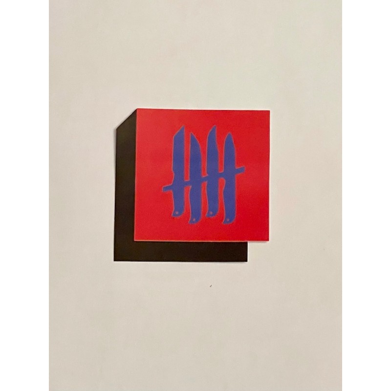 KNVZ "Logo" shaded sticker • Red