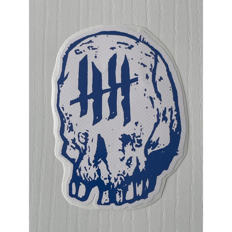 KNVZ x ZOMBIE ART SQUAD sticker • White & Blue • L