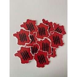 KNVZ "GN Seul Contre Tous" sticker • Red • L