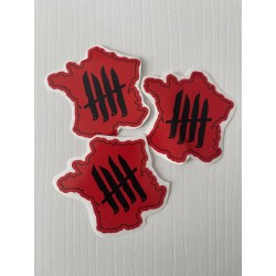 KNVZ "GN Seul Contre Tous" sticker • Red • L