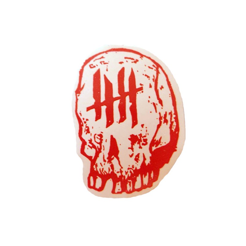 KNVZ x ZOMBIE ART SQUAD sticker • White & Red • XS