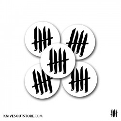 KNVZ "Logo" circle stickers • White • S