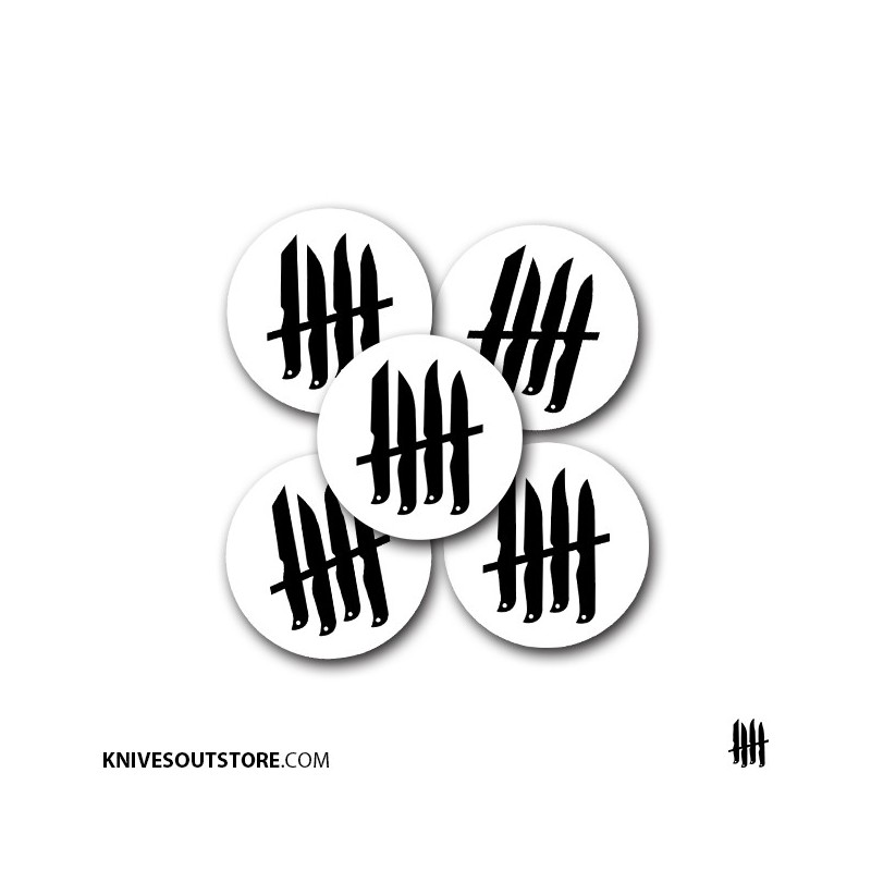 KNVZ "Logo" circle stickers • White • S