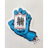 KNVZ "Screaming Hand" Tribute die-cut dot vinyl Sticker • Blue • 228 UPS
