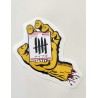 KNVZ "Screaming Hand" Tribute die-cut dot vinyl Sticker • Yellow • 228 UPS