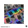 KNVZ "Logo" Eggshell Screenprinted circle stickers • Hologram • L