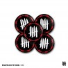 KNVZ "Barbwire Logo" Badge | Magnet • Black & White