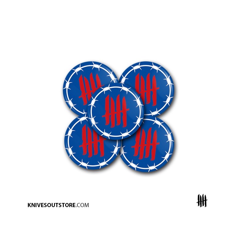 KNVZ "Barbwire Logo" Badge | Magnet • Blue