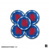 KNVZ "Barbwire Logo" Badge | Magnet • Blue